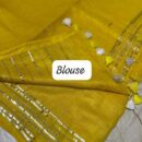 Pure Linen Handloom Designer Saree - Yellow