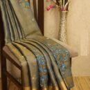 Tissue Linen Silk Saree - Grey