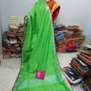 Pure Linen Saree - Green