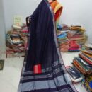 Pure Linen Saree - Blue