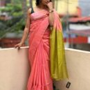MAHATI  Peach  Muga Silk Handloom Saree