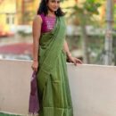 MAHATI  Green  Muga Silk Handloom Saree