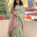 MAHATI  Green  Muga Silk Handloom Saree