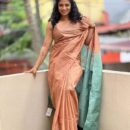 MAHATI  Peach  Muga Silk Handloom Saree