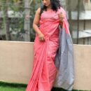 MAHATI  Peach  Muga Silk Handloom Saree