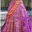 Silk Half Saree Lehenga - Purple