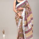 MAHATI Cotton Linen Saree - Yellow
