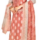 Cotton Unstitched Salwar Suits -Orange