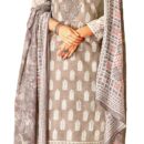 Cotton Unstitched Salwar Suits -Brown