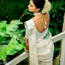 Banarasi Lichi Pure Silk Saree  - Cream