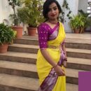 Banarasi Kadwa Pure Silk Saree  - Yellow