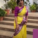 Banarasi Kadwa Pure Silk Saree  - Yellow