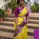 Banarasi Kadwa Pure Silk Saree  - Yellow
