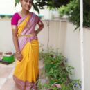 Banarasi Kadwa Pure Silk Saree  - Yellow