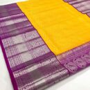 Banarasi Kadwa Pure Silk Saree  - Yellow