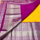 Banarasi Kadwa Pure Silk Saree  - Yellow