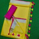 MAHATI Soft Linen Saree - Yellow