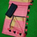 MAHATI Soft Linen Saree - Peach