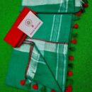 MAHATI Soft Linen Saree - Green