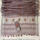 MAHATI Soft Linen Saree - Purple