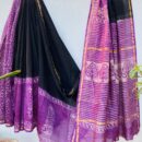 Chanderi Pure Silk Saree - Black