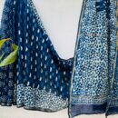 Chanderi Pure Silk Saree - Blue