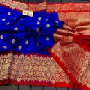 Kadwa Pure Silk Banarasi Saree -Blue