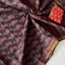 Kota Doria Saree - Brown