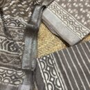 Linen Salwar Suits - Grey