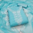 Silk  Unstitched Salwar Suits -Blue