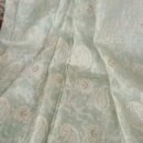 Soft Linen Silk Saree - Blue