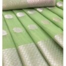 Soft Linen Saree - Contrast Running