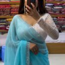 Designer Georgette Saree  - Blue