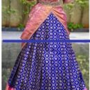 Silk Half Saree Lehenga - Blue