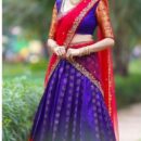 Silk Half Saree Lehenga - Violet