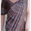 Lakhnavi Kota Silk Saree - Brown