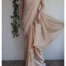 Lakhnavi Kota Silk Saree - Beige
