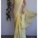 Lakhnavi Kota Silk Saree - Yellow