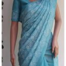 Lakhnavi Kota Silk Saree - Blue