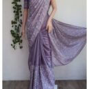 Lakhnavi Kota Silk Saree - Purple