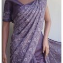 Lakhnavi Kota Silk Saree - Purple