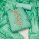 Silk Unstitched Salwar Suits -Green
