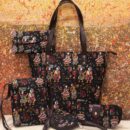 Blockprint Cotton Bags - Set of 5 - Black