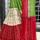 Handloom Ikkat Linen Saree