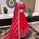 Designer Anarkali Lehenga Choli with Dupatta   - Pink