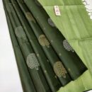 Lichi Silk Saree - Green