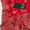 Pattachitra Silk Saree - Red
