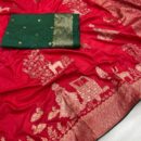 Pattachitra Silk Saree - Red