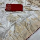 Pattachitra Silk Saree - White