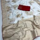 Pattachitra Silk Saree - White